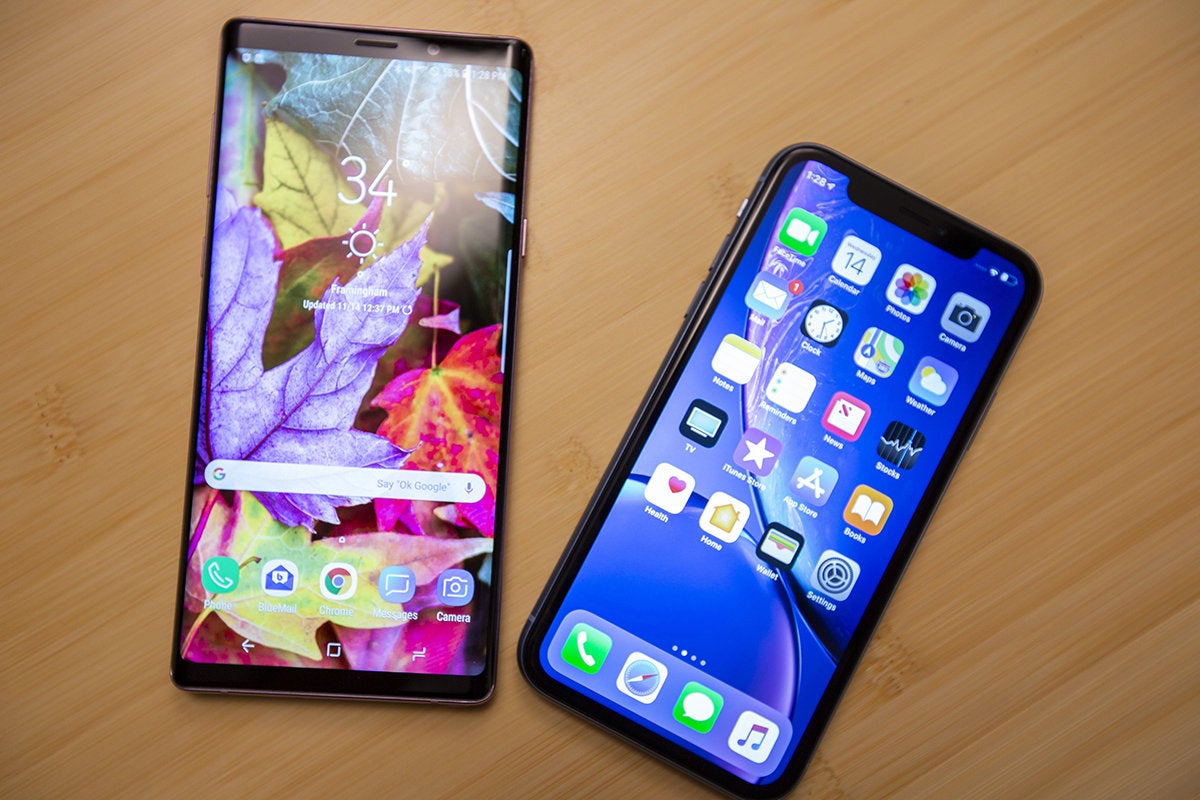 iphone xs vs note9 android