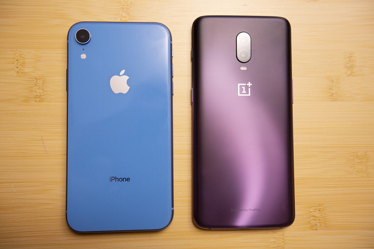 iphone xs vs android purple blue