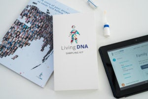 living dna kit book tablet