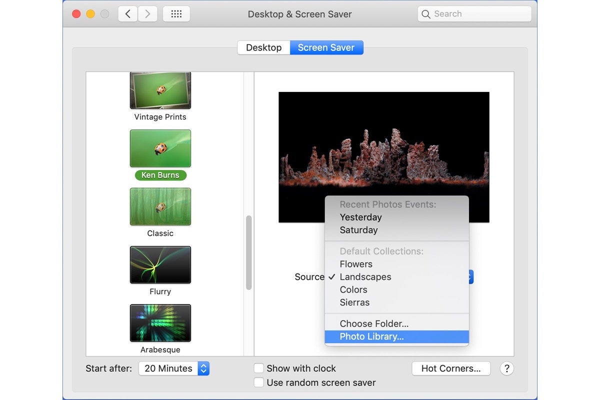 make picture screen saver mac