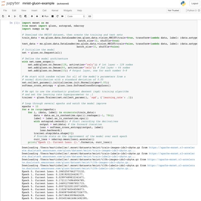 mxnet gluon test