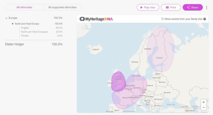 myheritage ethnicity estimate map