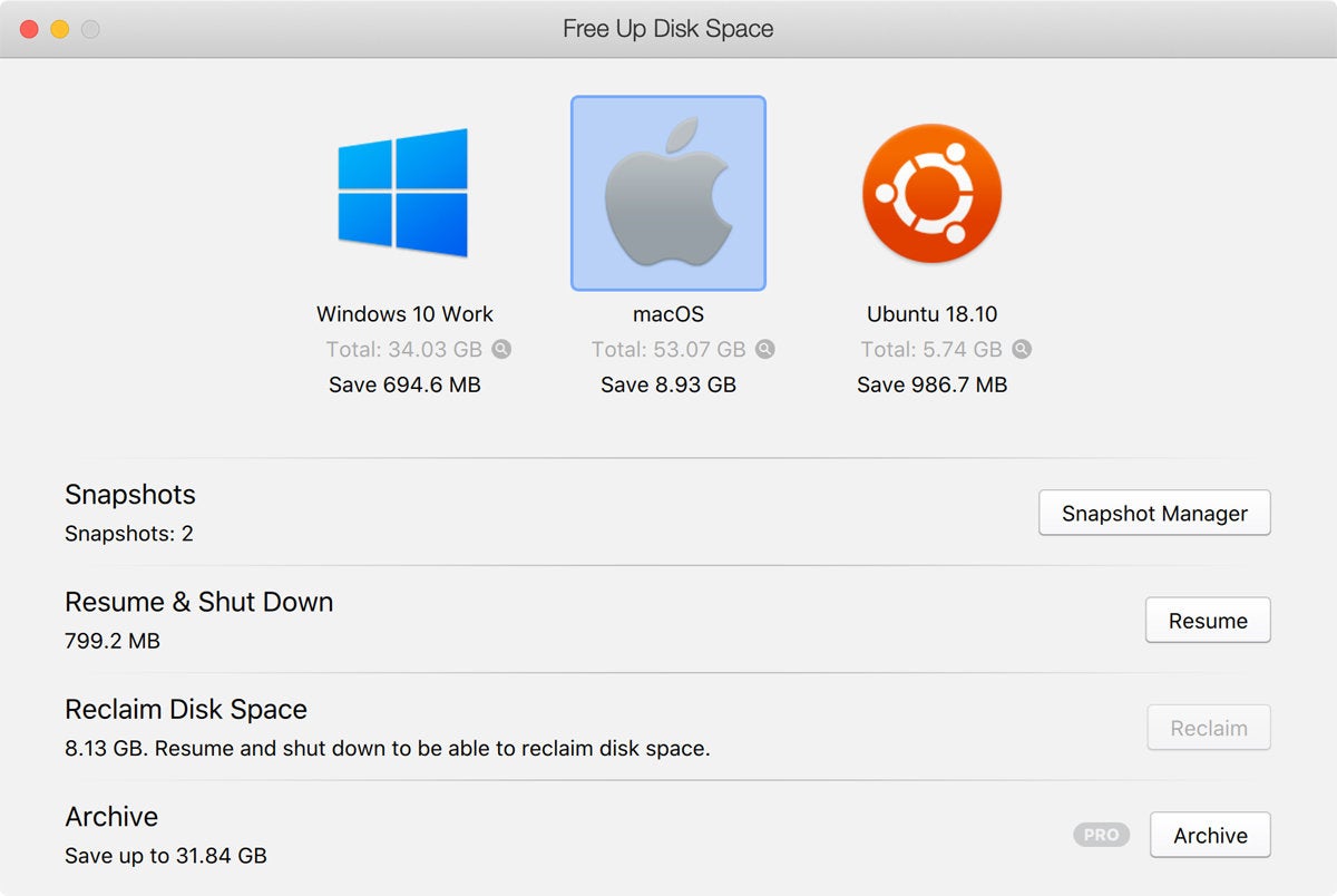 parallels desktop 14 free up disk space