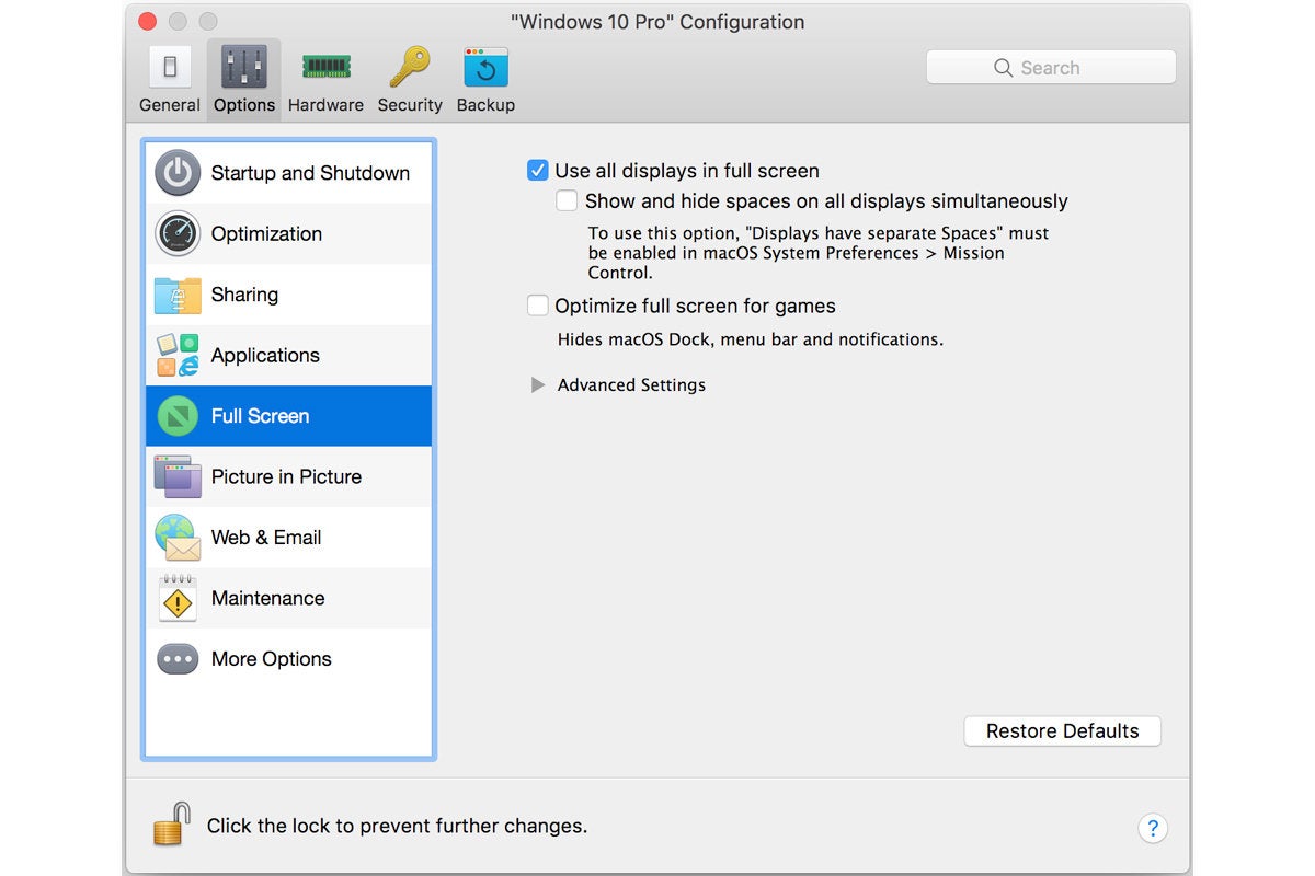 parallels for mac dual monitors