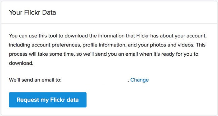 request flickr data