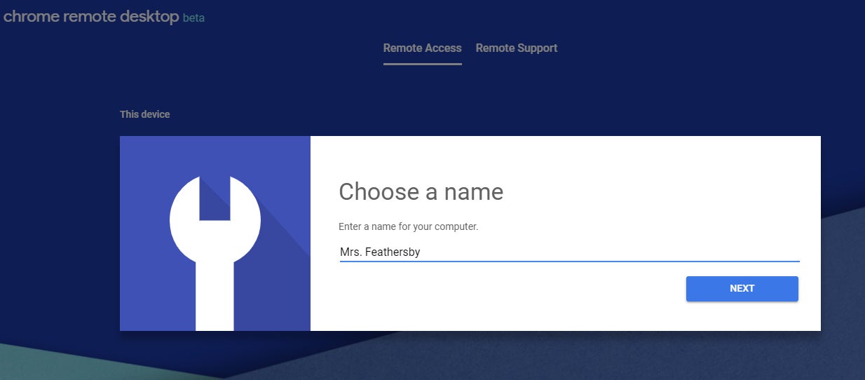 chrome remote desktop change account