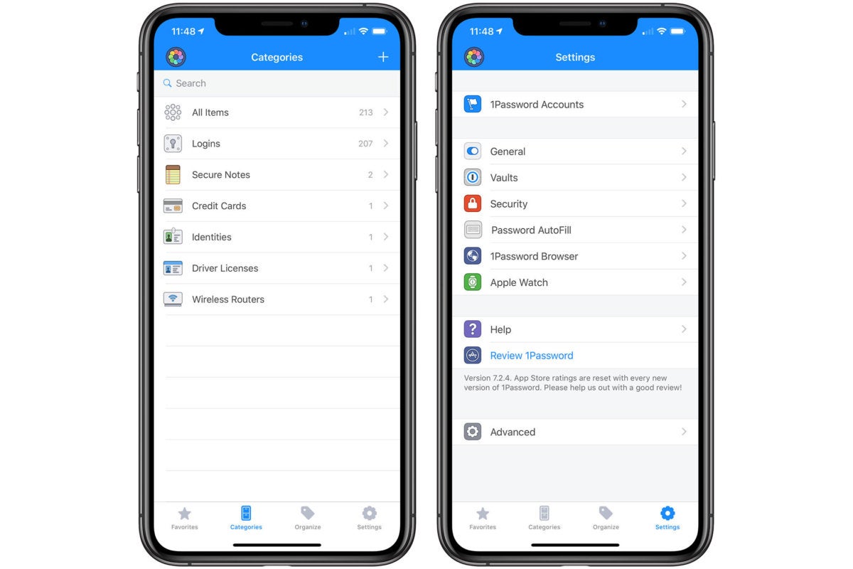 move data to 1password iphone