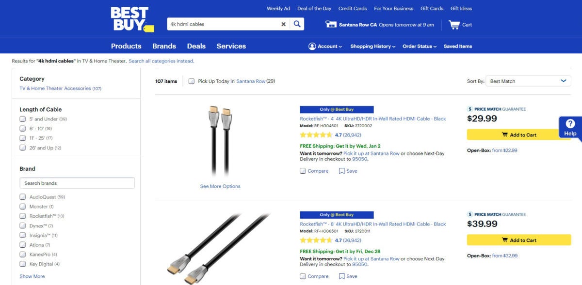 Best Buy 4K cables don’t buy these