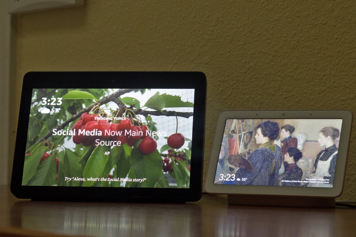 Káº¿t quáº£ hÃ¬nh áº£nh cho Amazon Echo Show vs Google Home Hub: One of these smart displays is better than the other