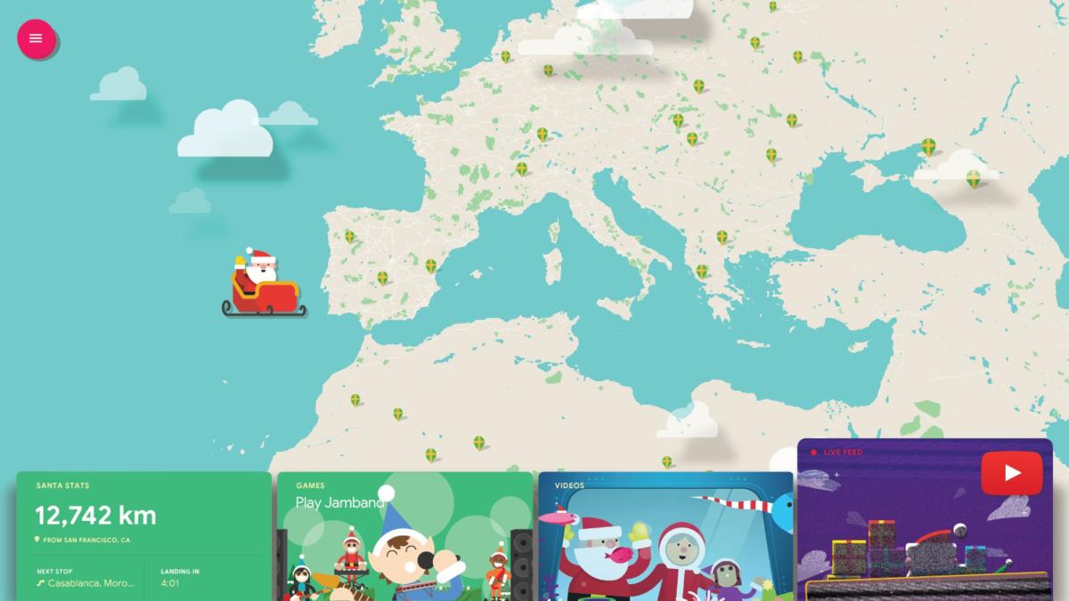 google santa tracker map 2018