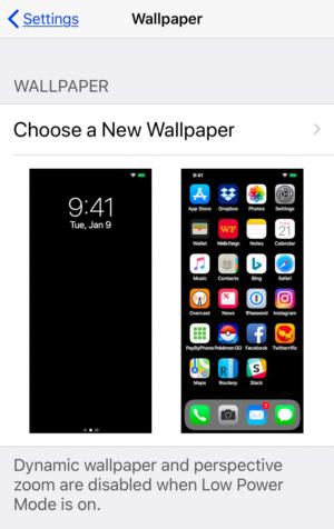 ios12 choose new wallpaper