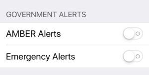 ios12 governemnt alerts