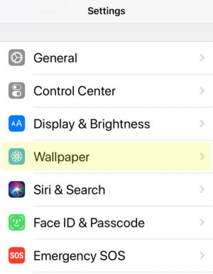 ios12 settings wallpaper