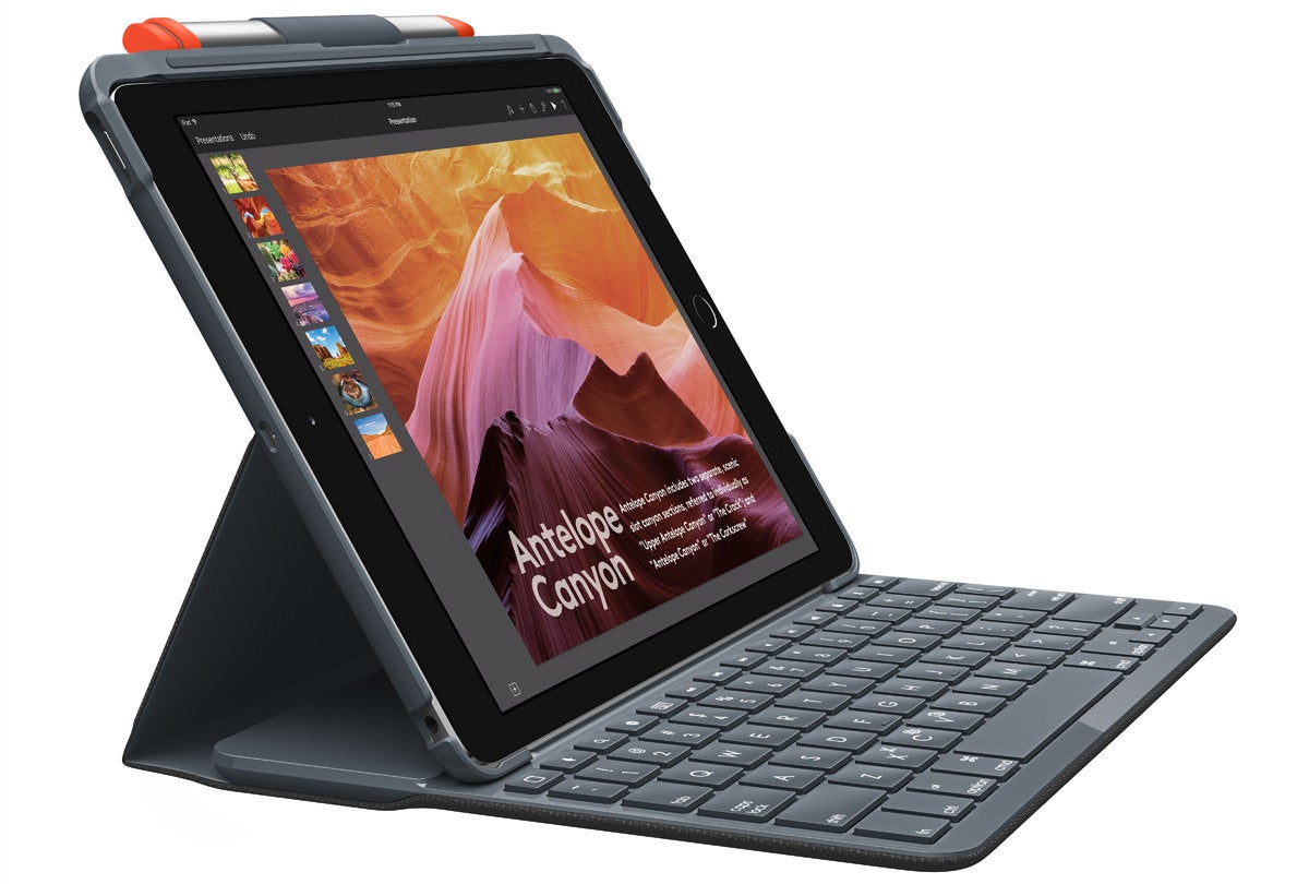 logitech slim folio ipad keyboard case with crayon stylus