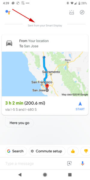 map triggered by google home