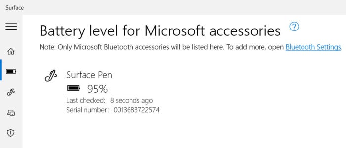 microsoft surface pen battery