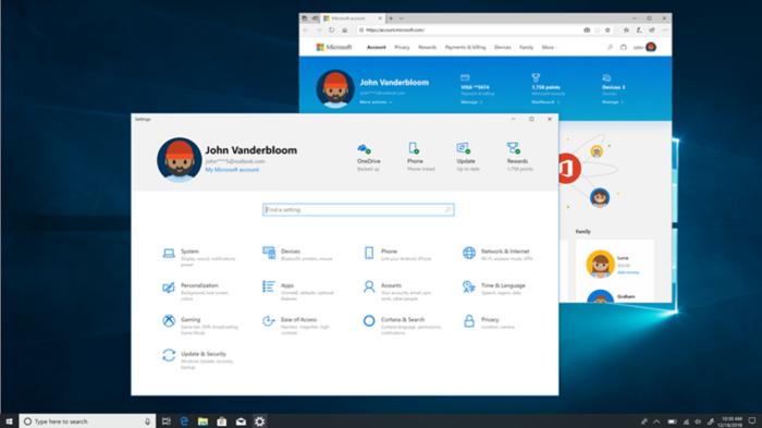 Microsoft Windows 10 insider Build 18305 streamlined settings