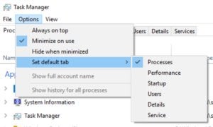Microsoft Windows 10 insider Build 18305 task manager