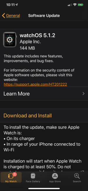 watchos512 update