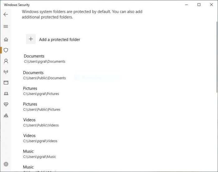 win10 ransomware protected folders 1809