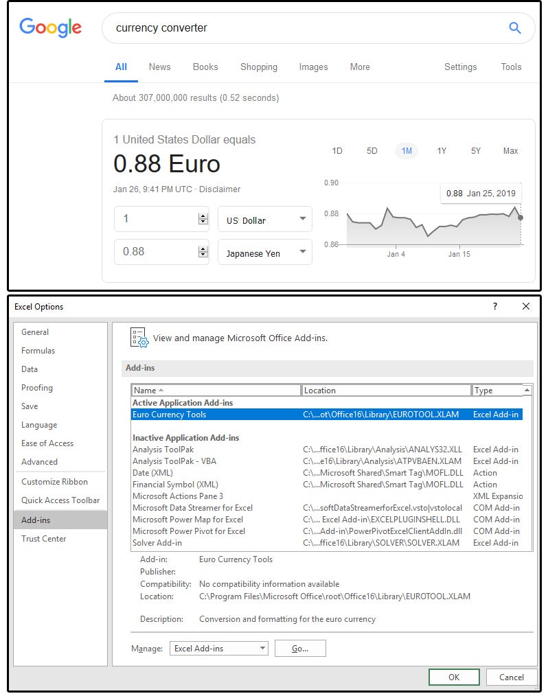Can Excel Convert Currency Using The EUROTOOL XLAM Excel Add in PCWorld