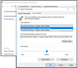 03 change speak preferences in windows control panel