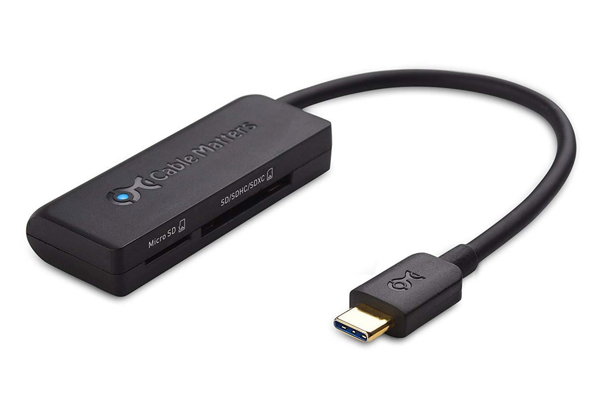 cable matters dual slot usb c card reader