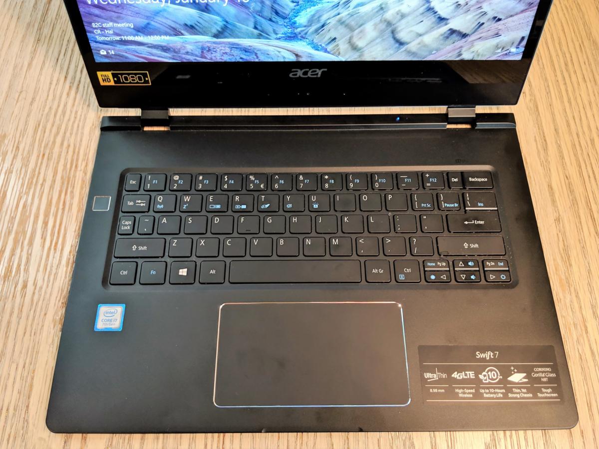 Acer Swift 7 keyboard