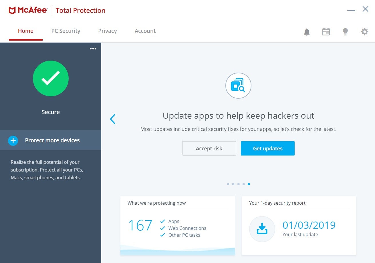 mcafee total protection with vpn