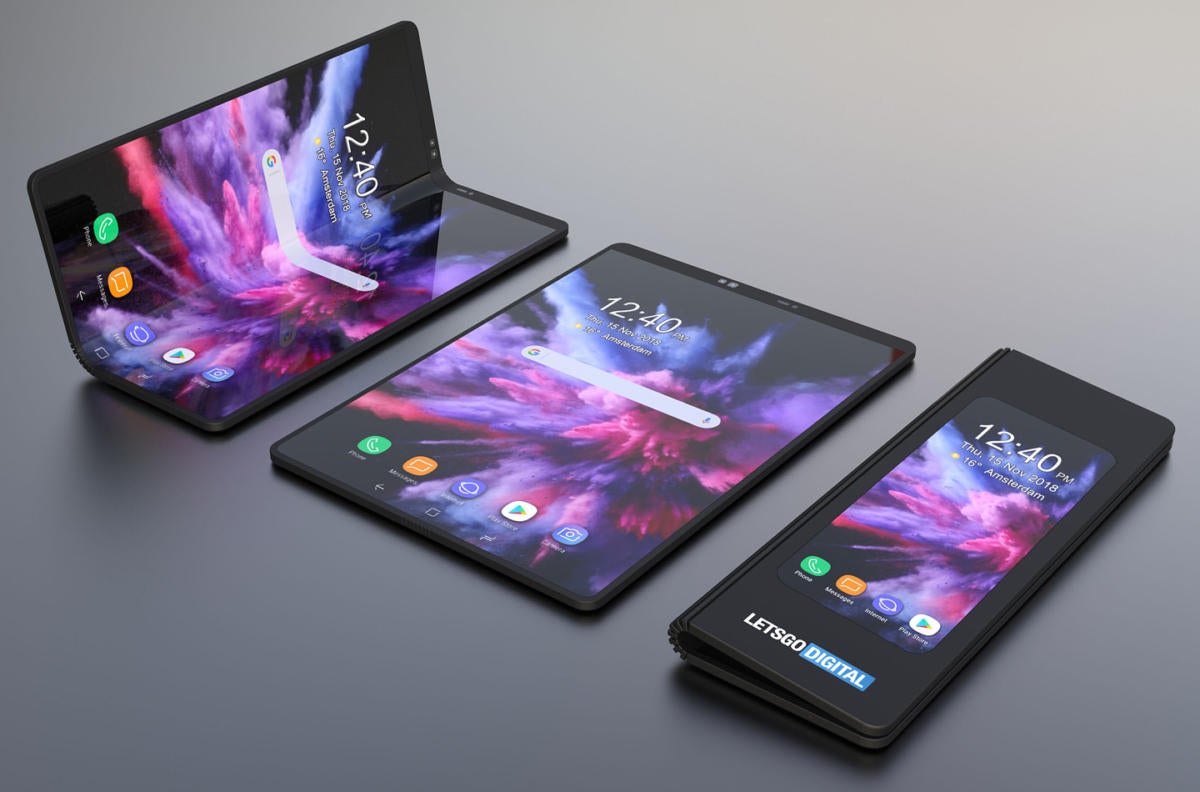 LetsGoDigital has rendered mockups of what Samsung's Infinity Flex phone could look like.