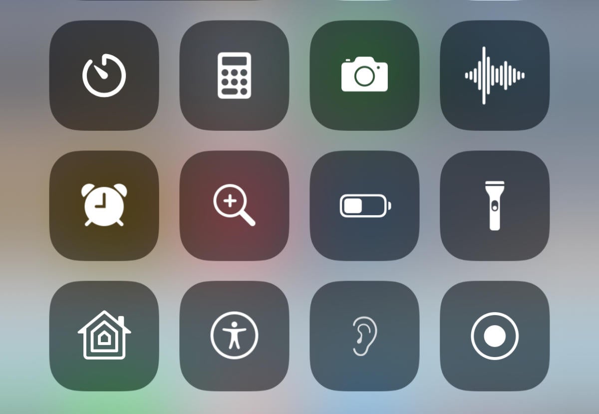 shortcuts control center