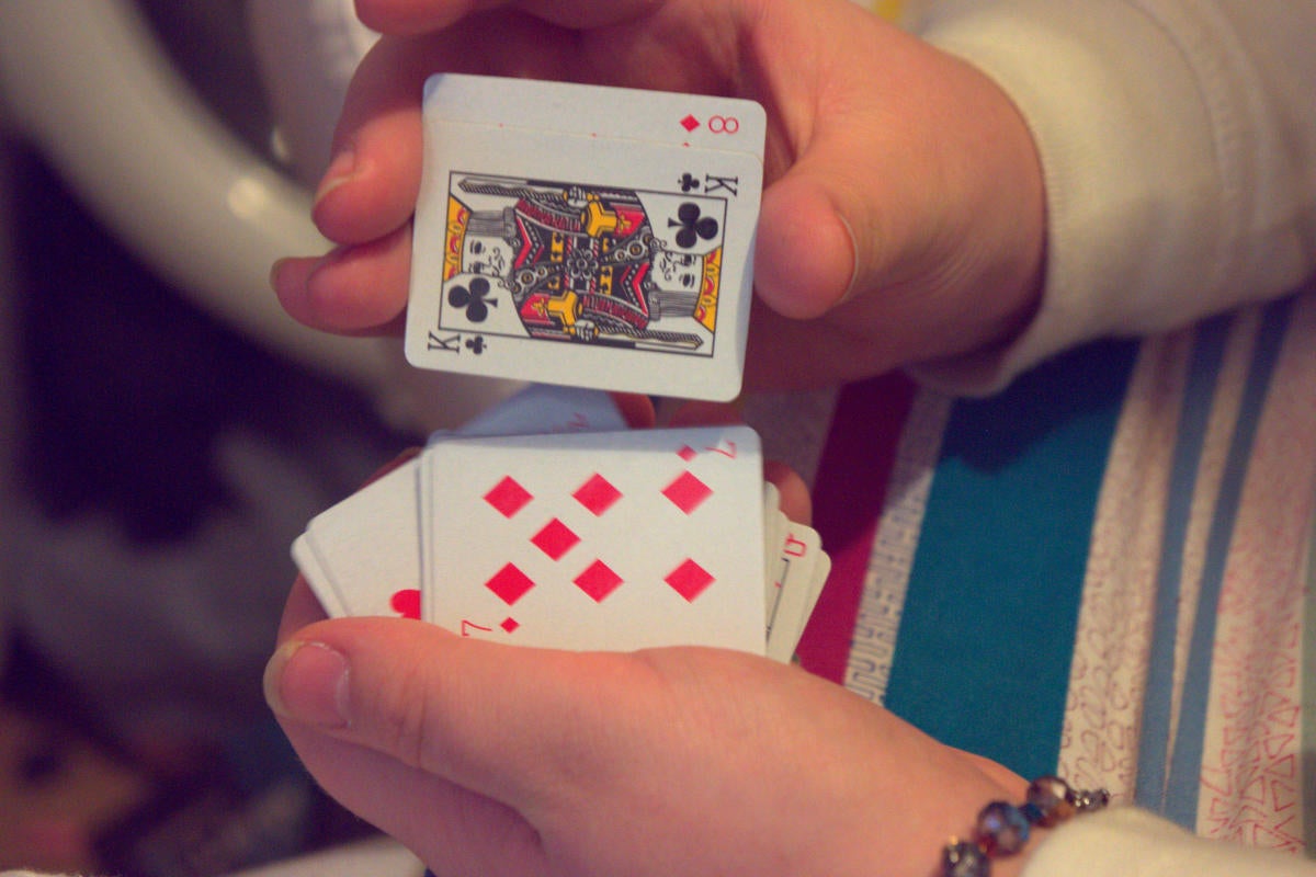 shuffling cards