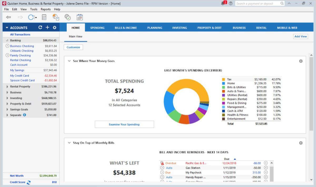 quicken for mac balance projections