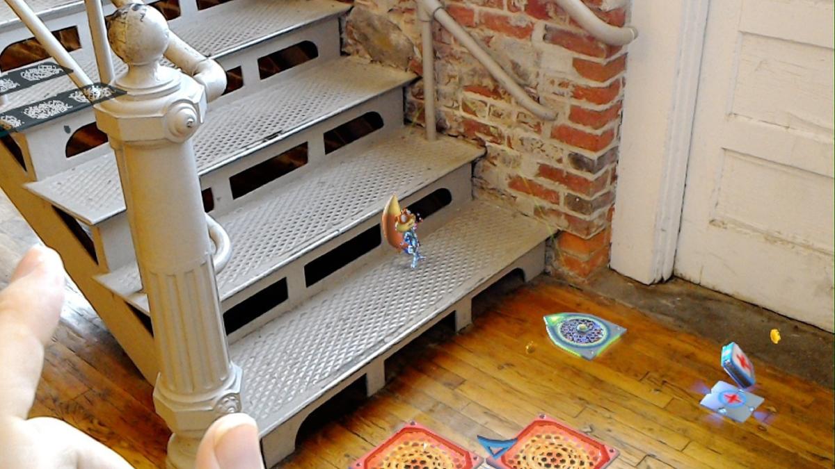 Microsoft HoloLens Young Conker stairs