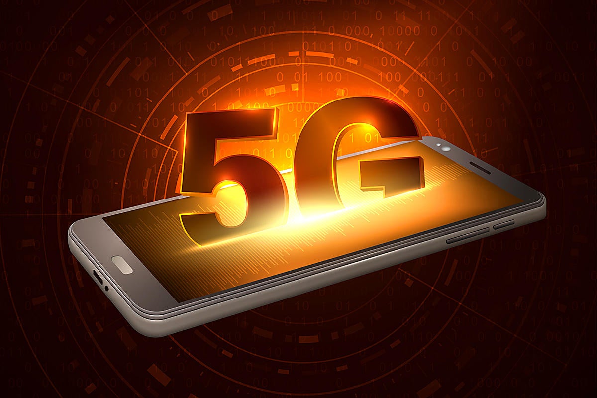 5G mobile wireless network technology emerging from smartphone