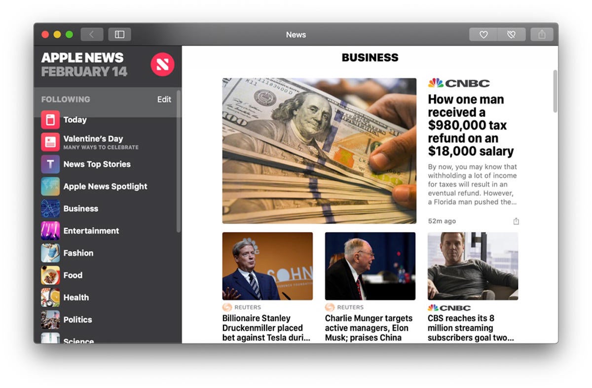 apple news mojave