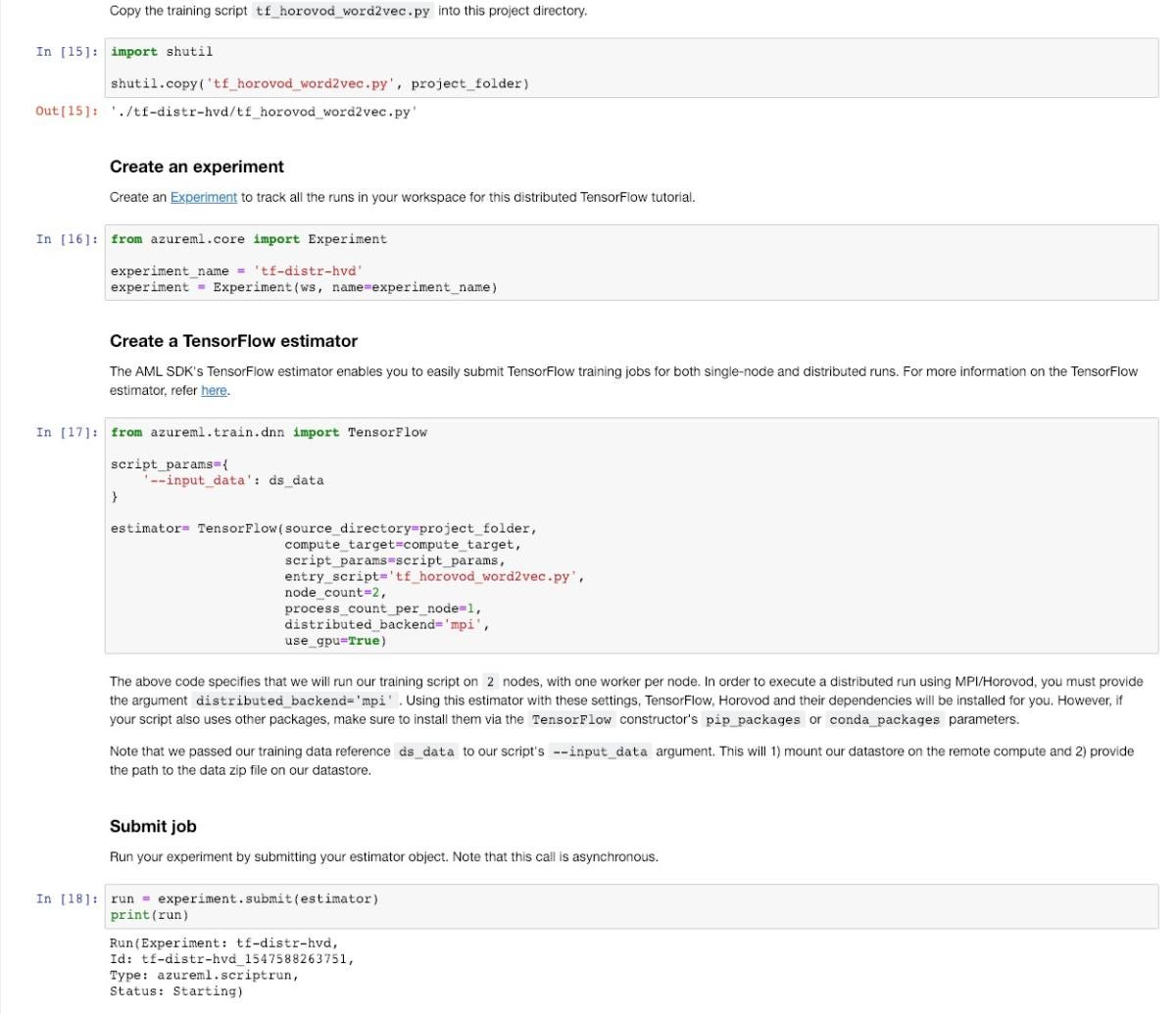 azure machine learning tensorflow estimator