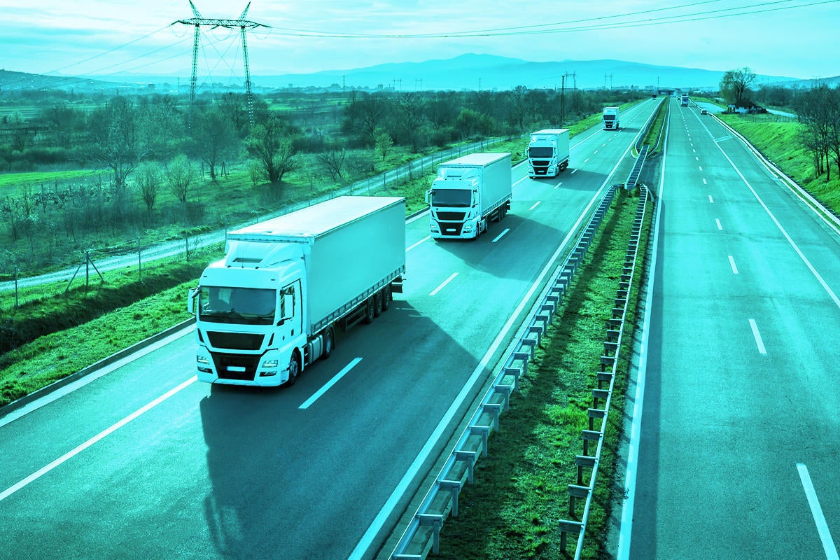 convoy storage transport tractor trailer semi trucks