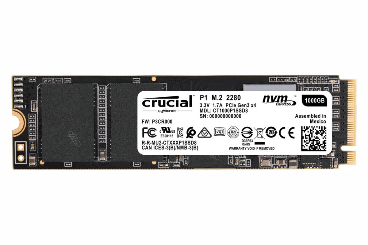 crucial p1 ssd flat image 1000gb