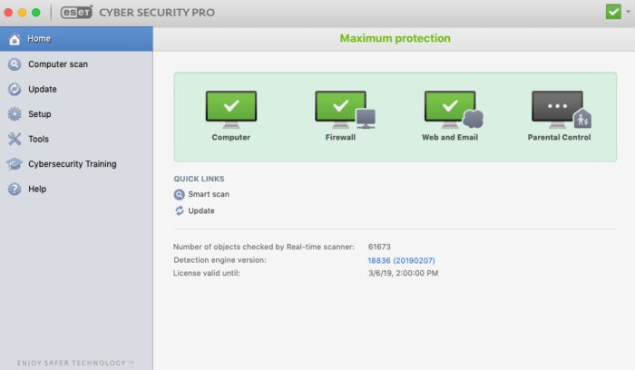 Eset Cyber Security Pro For Mac Review High Level Of Protection At A Good Price Macworld