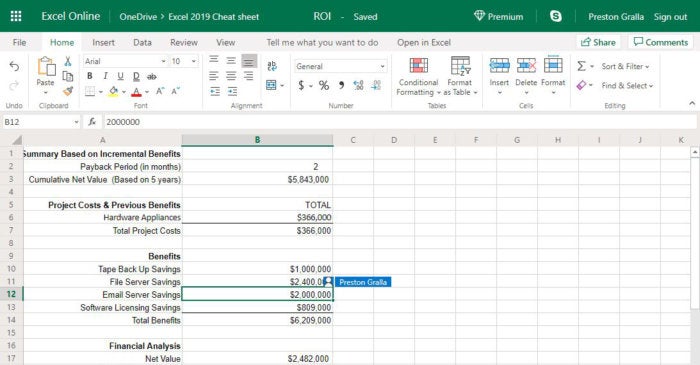 excel online collaboration