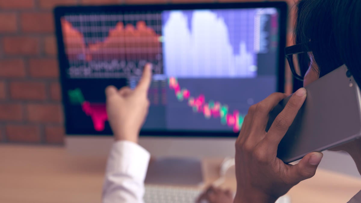 finance stock market desktop