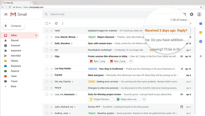 gsuite gmail nudge