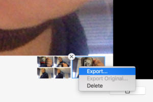 mac photo booth export menu