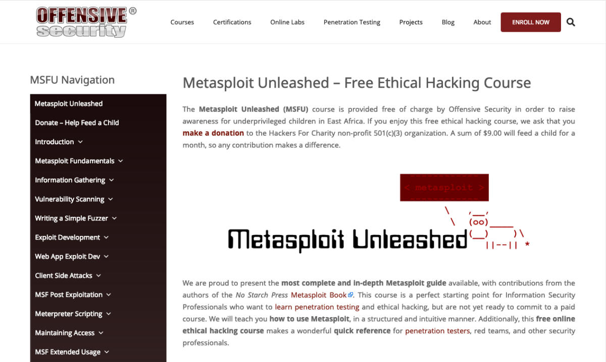 metasploit unleashed by offensive security