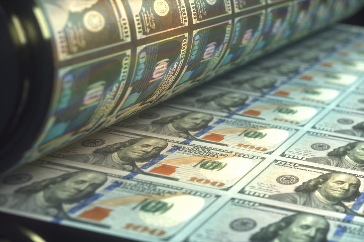 Printing money > currency > U.S. 100-dollar bills