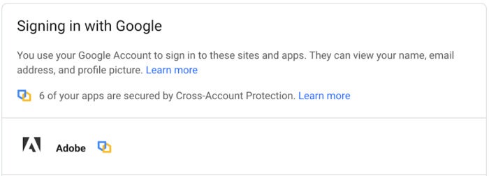 Google Cross Account Protection