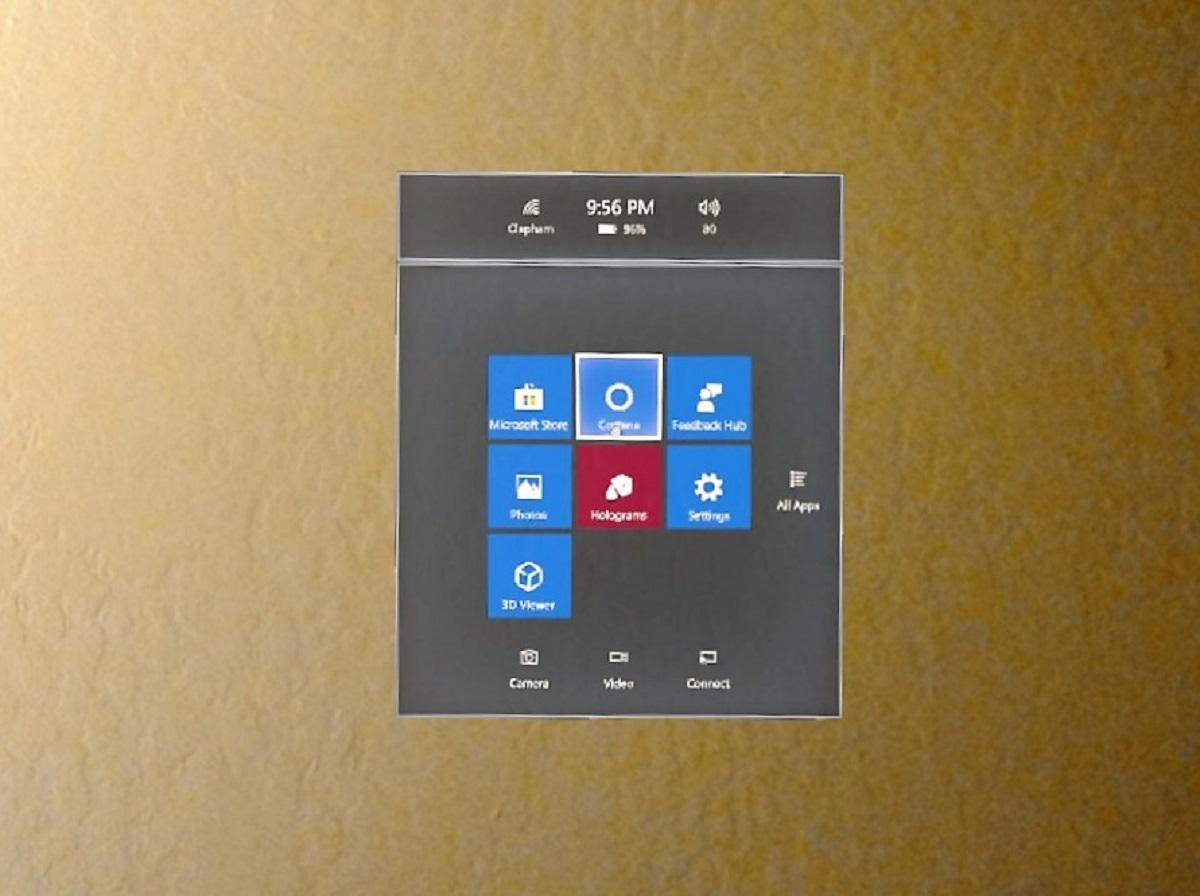 microsoft hololens start menu resized