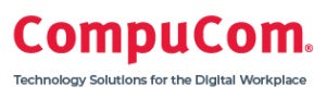vector compucom logo red tag