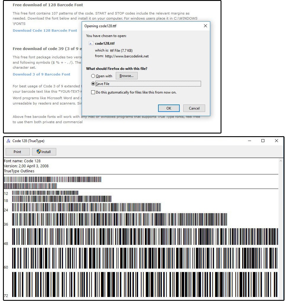 code 128 barcode generator